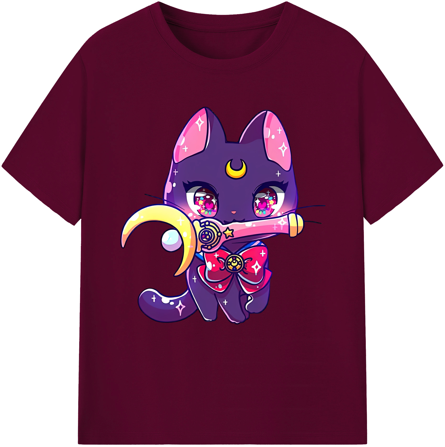（画像用） 美少女戦士セーラームーン Sailor Moon レディースカジュアルプリントTシャツ（綿100％）
